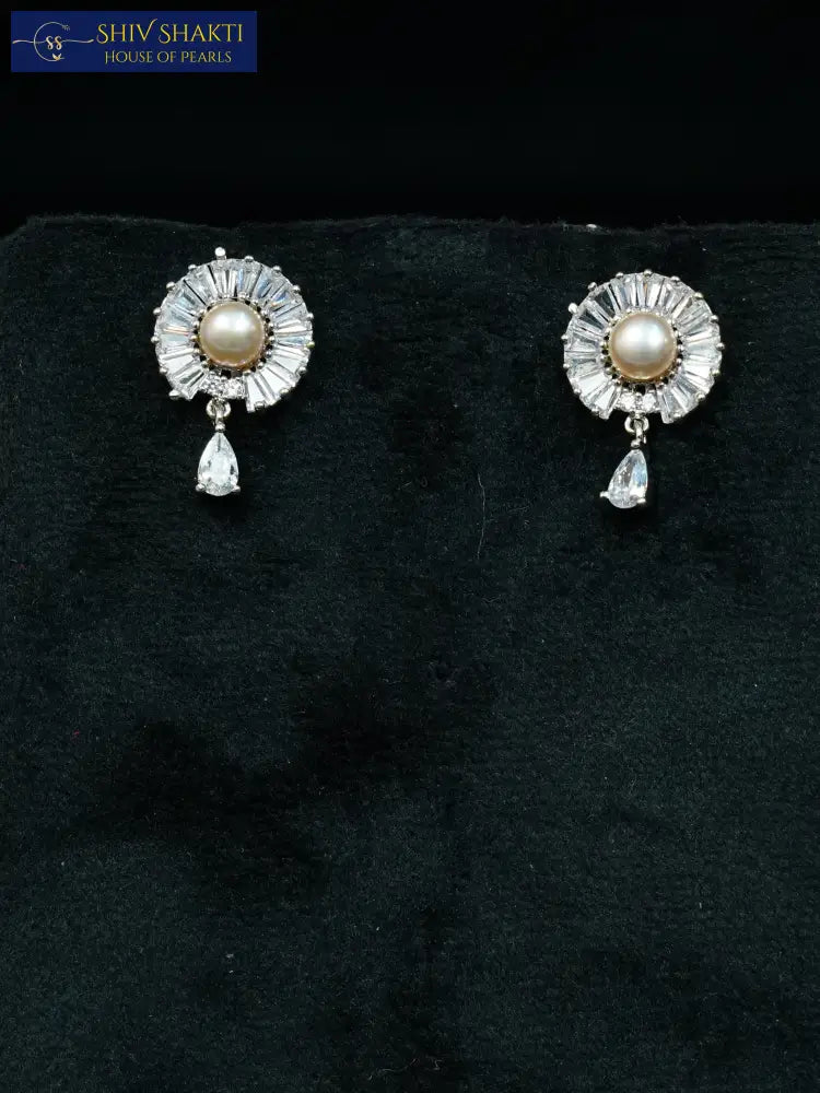 Pearl Blossom Drop Stud Pearl Studs