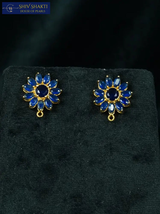 Pearl Brooch With Blue Sapphire