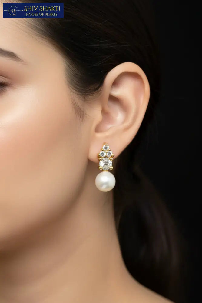 Pearl Cluster Stud Pearl Studs