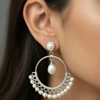 pearl drop chandbali Pearl Studs