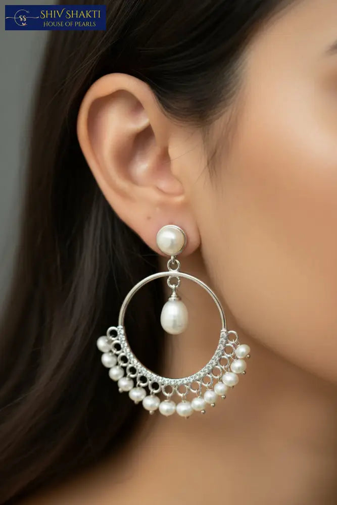pearl drop chandbali Pearl Studs