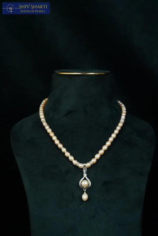 Pearl Drop Necklace Pearl Necklace / Mala