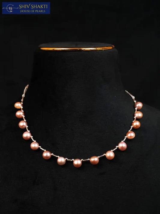 Pearl Elegance in Pink Pearl Necklace / Mala
