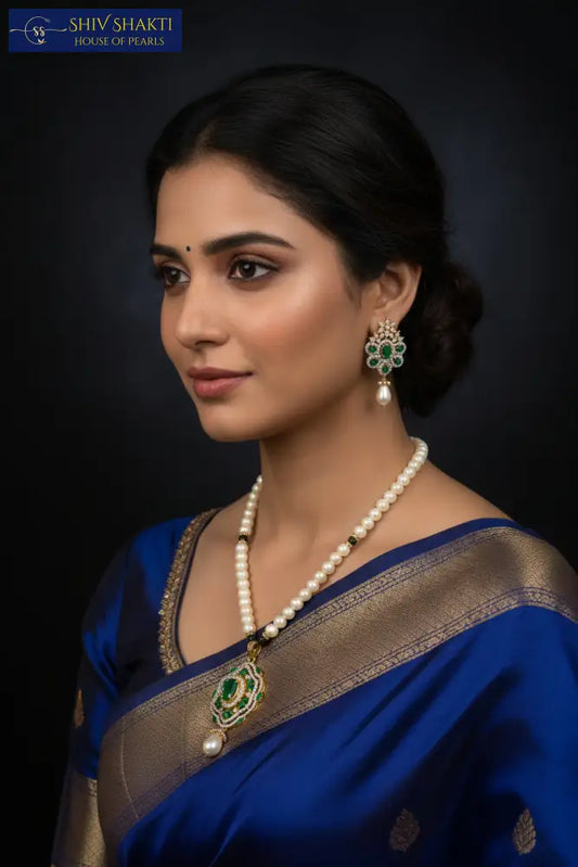 Pearl Flower Elegance Necklace / Mala