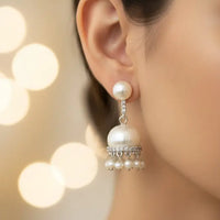 Pearl Jhumka Pearl Earrings