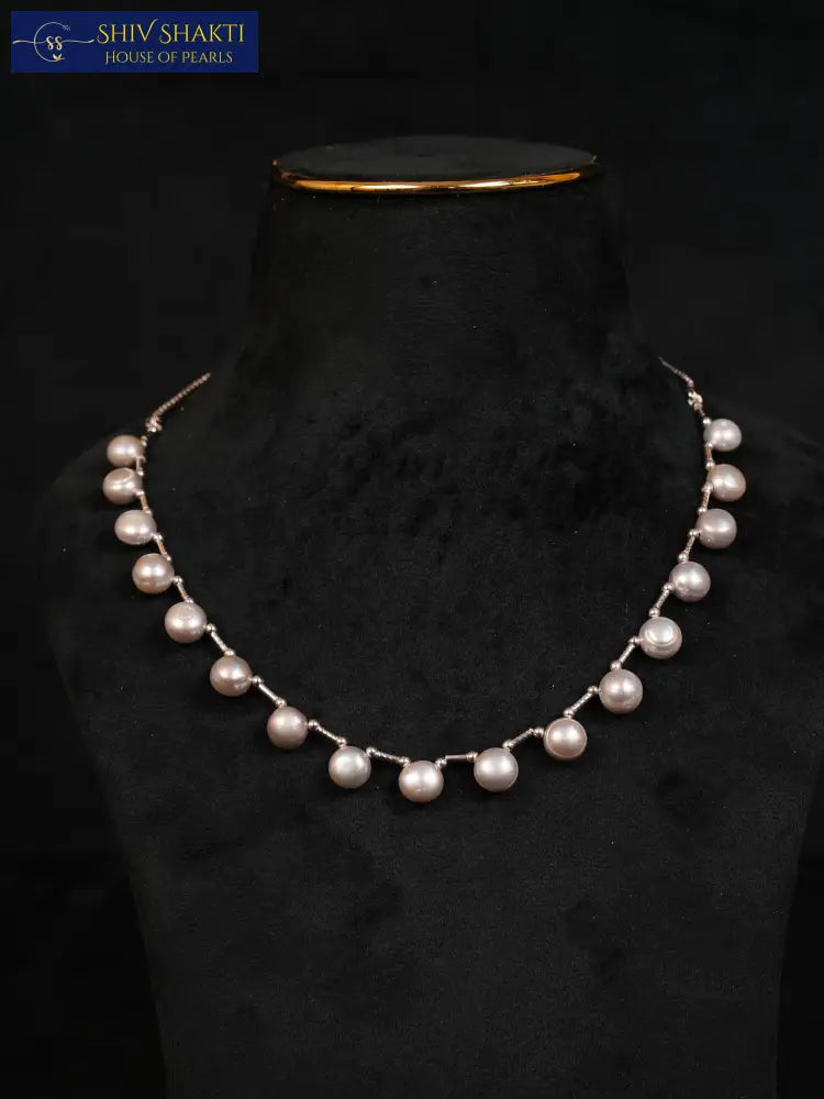 Pearl Masterpiece in peach Pearl Necklace / Mala