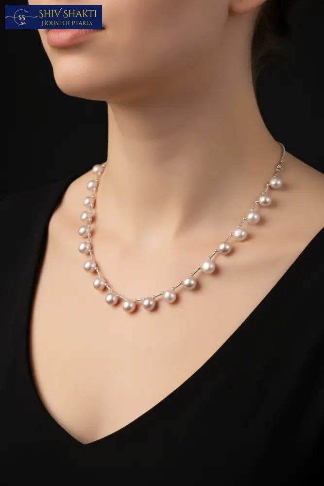 Pearl Masterpiece in peach Pearl Necklace / Mala