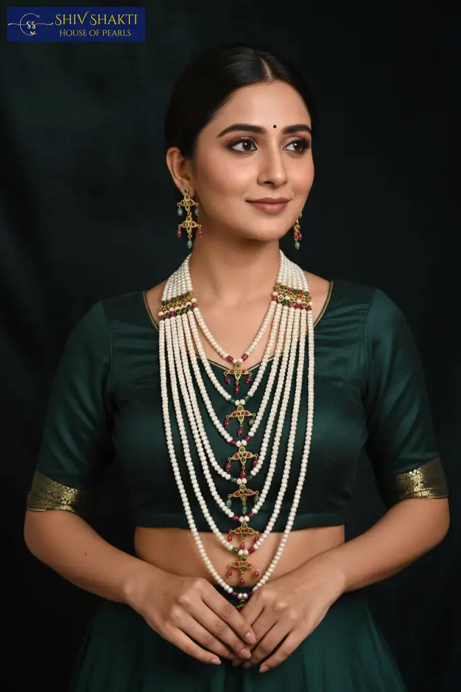 Pearl Satlada Haar Necklace / Mala