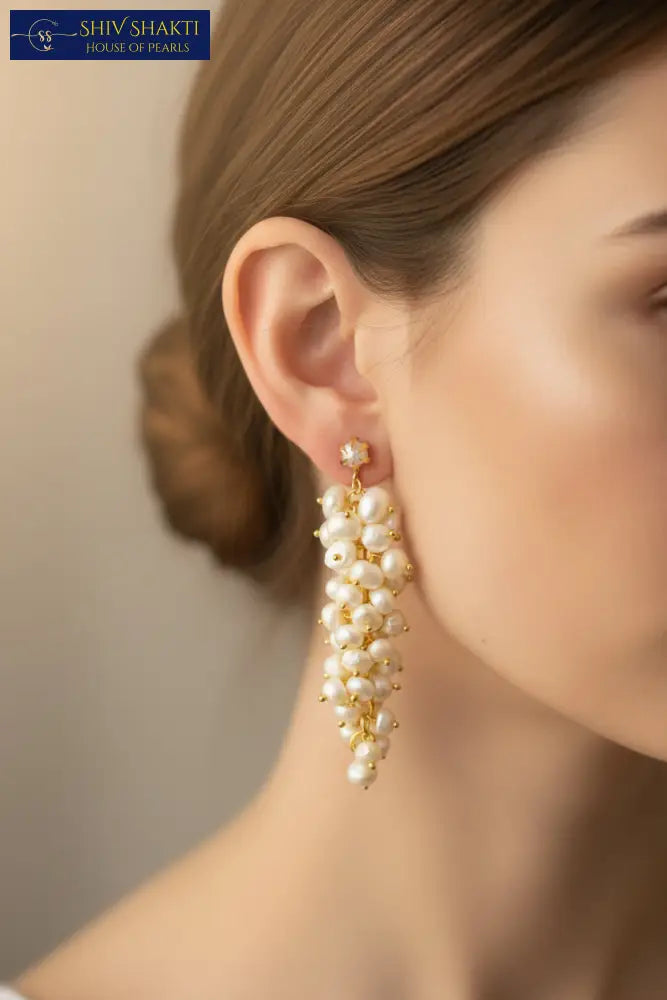 peral cascade drops Pearl Earrings