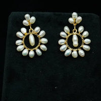 petal dangle earrings Pearl Earrings
