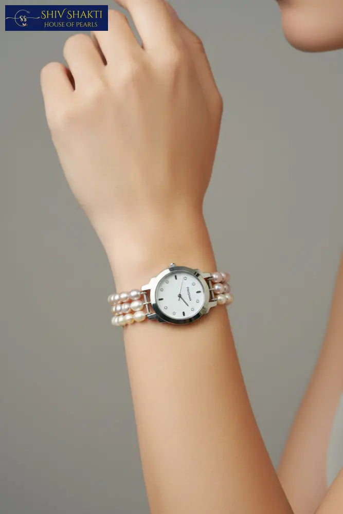 Pink N Peach Pearl Watch