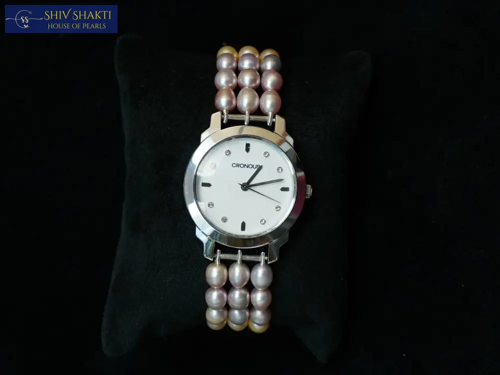 Pink N Peach Pearl Watch