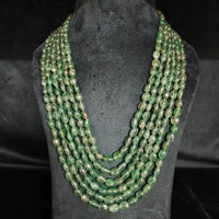 Precious Emarald Stone Mala Necklace / Mala