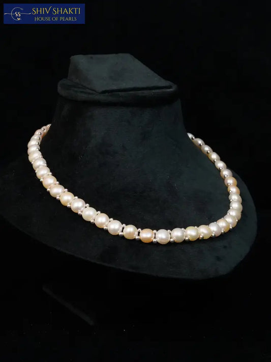 Pure Button Pearl Necklace