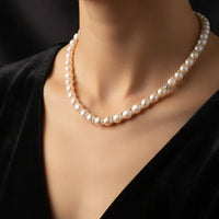 Pure Button Pearl Necklace
