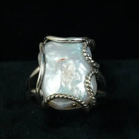 Pure Silver Mother Pearl Ring Silver Jewellery