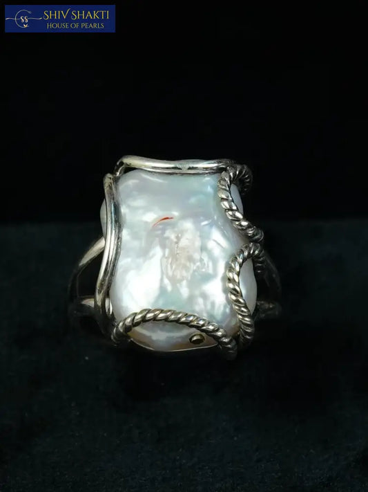 Pure Silver Mother Pearl Ring Silver Jewellery