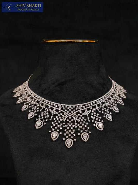 Pure Silver Necklace Party Elegance