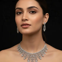 Pure Silver Necklace Party Elegance