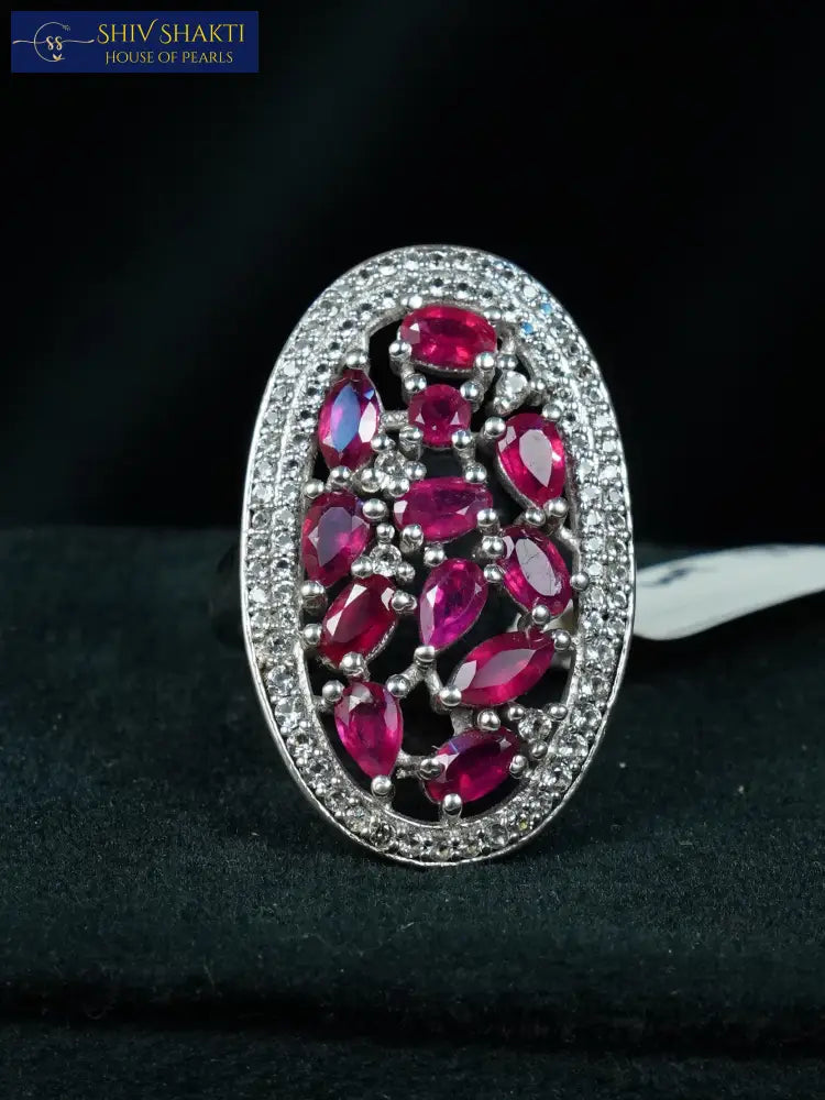 Pure Traditional Ruby Silver Jewellery
