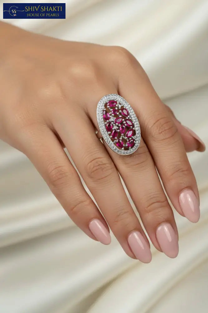 Pure Traditional Ruby Silver Jewellery