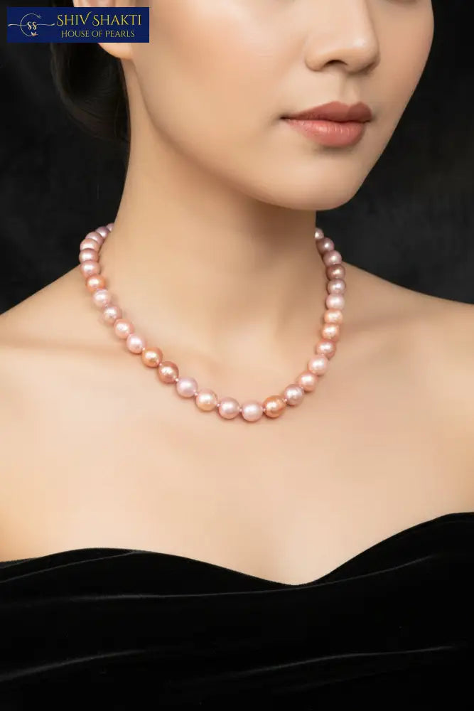 RAINBOW PEARL MALA AA / 15-18MM Necklace / Mala