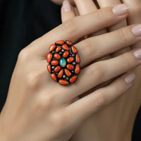 Real Coral With Pure Silver Silver Jewellery