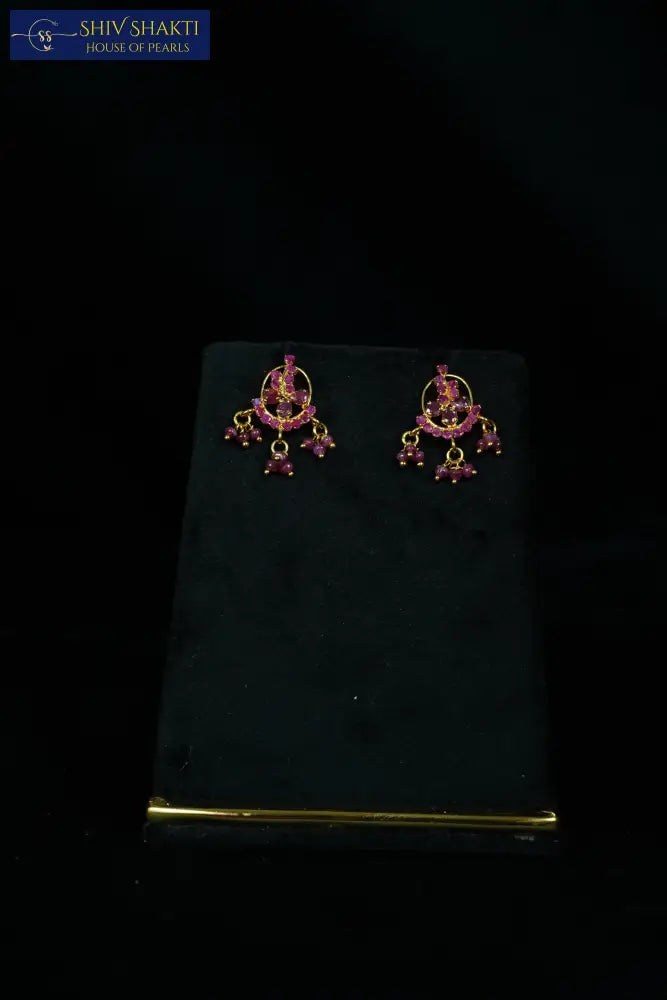 Real Ruby Pearl Necklace Pearl Necklace / Mala