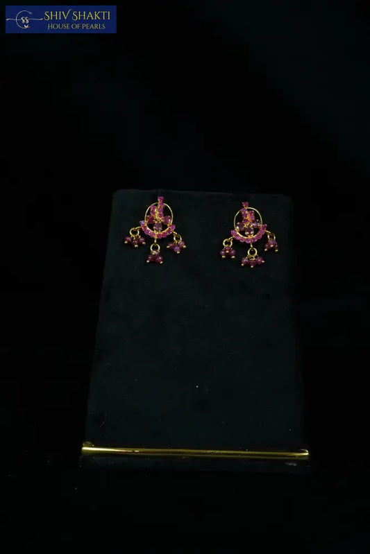 Real Ruby Pearl Necklace Pearl Necklace / Mala