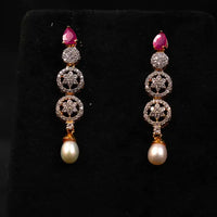 Red Onyx With Pearl Drop Necklace / Mala