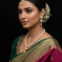 Regal Button Pearl Necklace Necklace / Mala