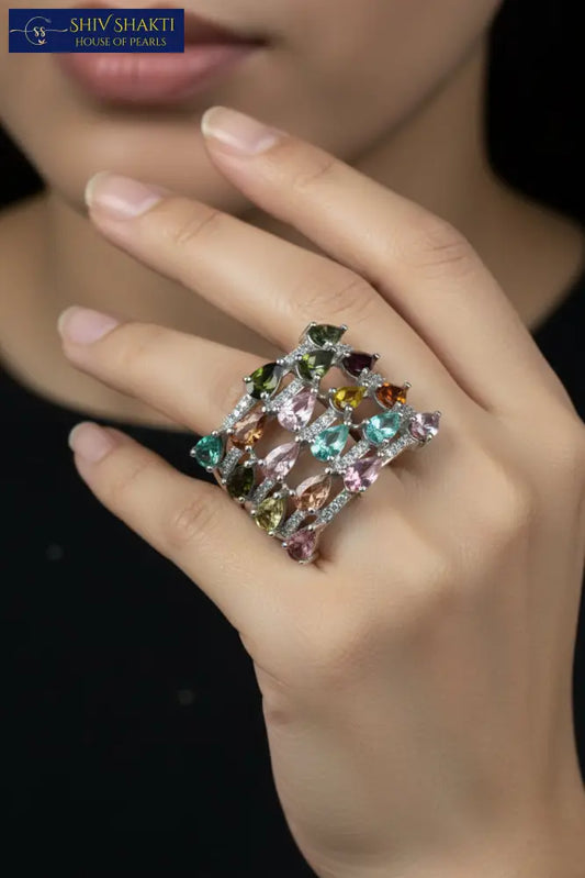 Ring With Real GemStone Silver Jewellery