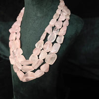 ROSE QUARTZ STONE MALA Necklace / Mala