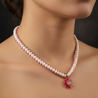 Ruby Chandani Pearl Set Necklace / Mala