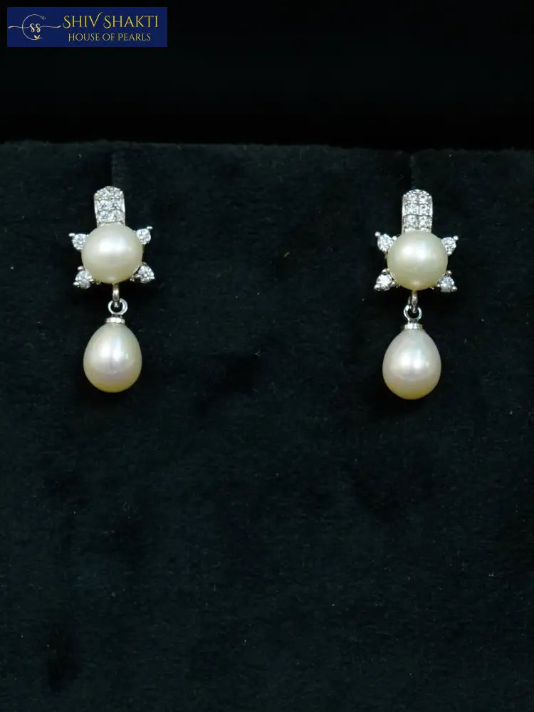 Serene Pearl Dangle Pearl Earrings
