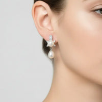 Serene Pearl Dangle Pearl Earrings