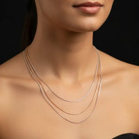 Silver Rose Gold Pure Silver Chain