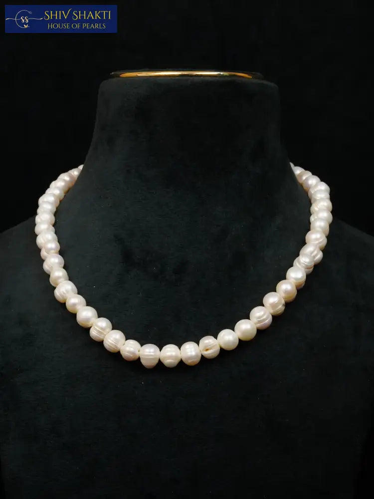 Single Line Baroque Necklace / Mala