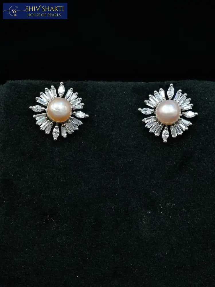Sunburst Pearl Stud Pearl Studs