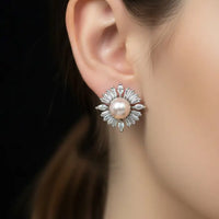 Sunburst Pearl Stud Pearl Studs