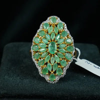 Traditional Emerald Pure silver Silver Jewellery