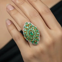 Traditional Emerald Pure silver Silver Jewellery