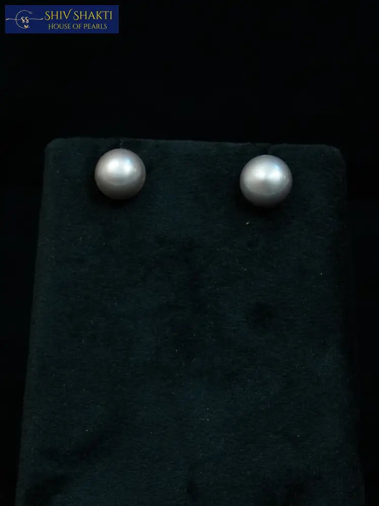 White Natural Pearl Stud Pearl Studs
